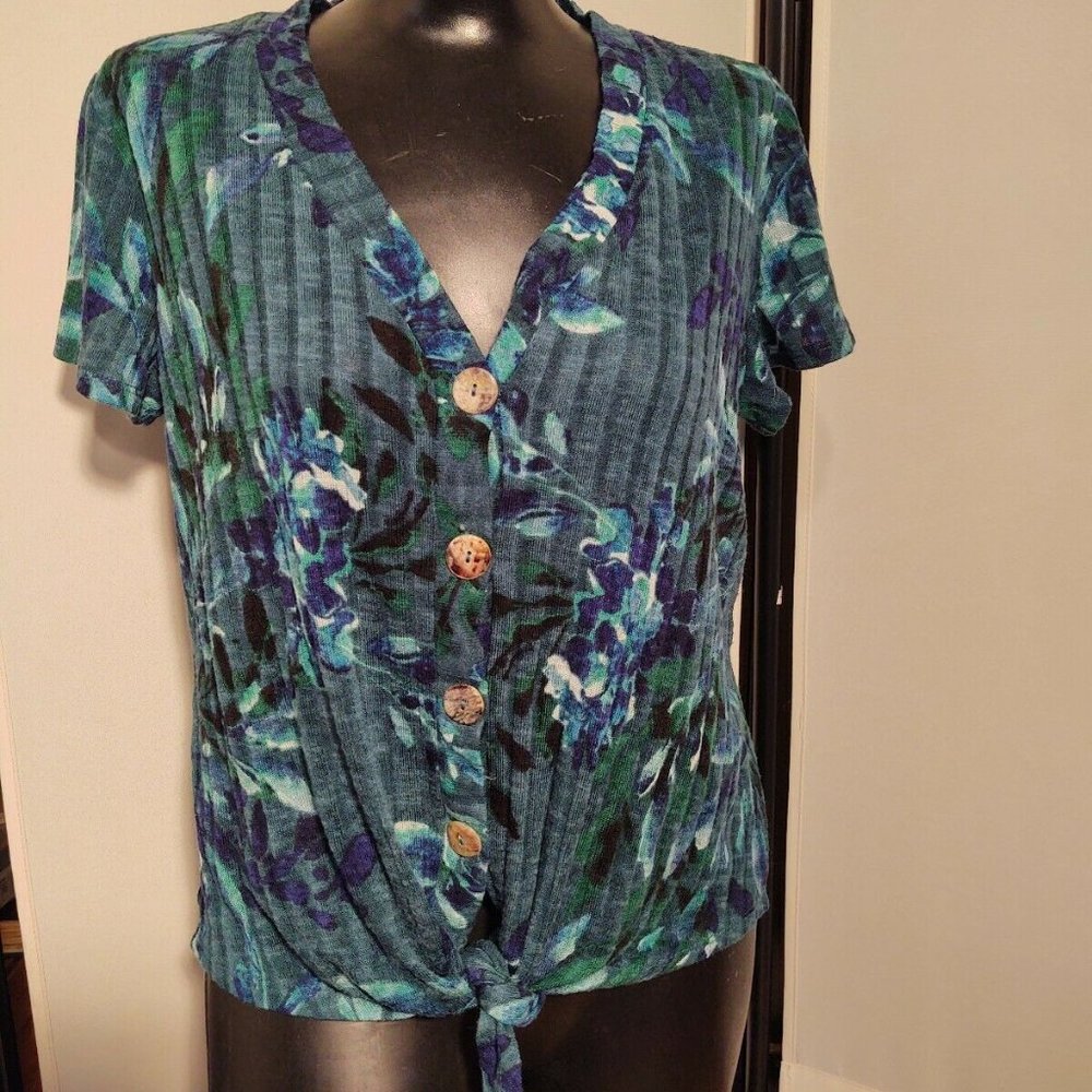 Ophelia Rowe Tie Front Top - Sz. S